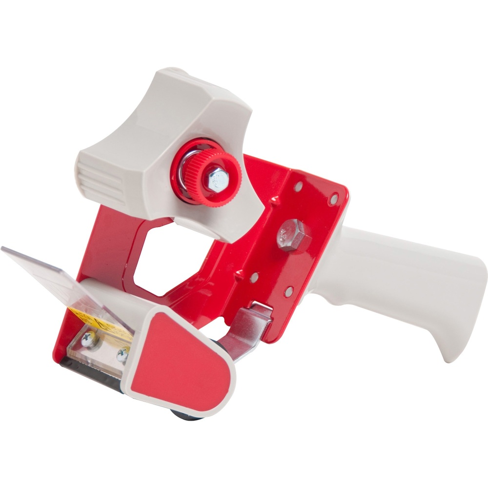 Business Source Pistol Grip Tape Dispenser - 3in Core - Adjustable Tension Mechanism - Red - 1 Each MPN:16463