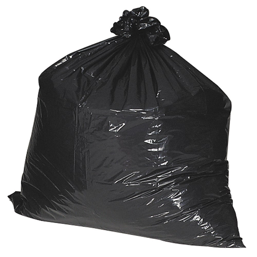 Nature Saver 75% Recycled Heavy-Duty Trash Liners, 33 Gallons, 33in x 49in, Black, Box Of 100 (Min Order Qty 2) MPN:00993