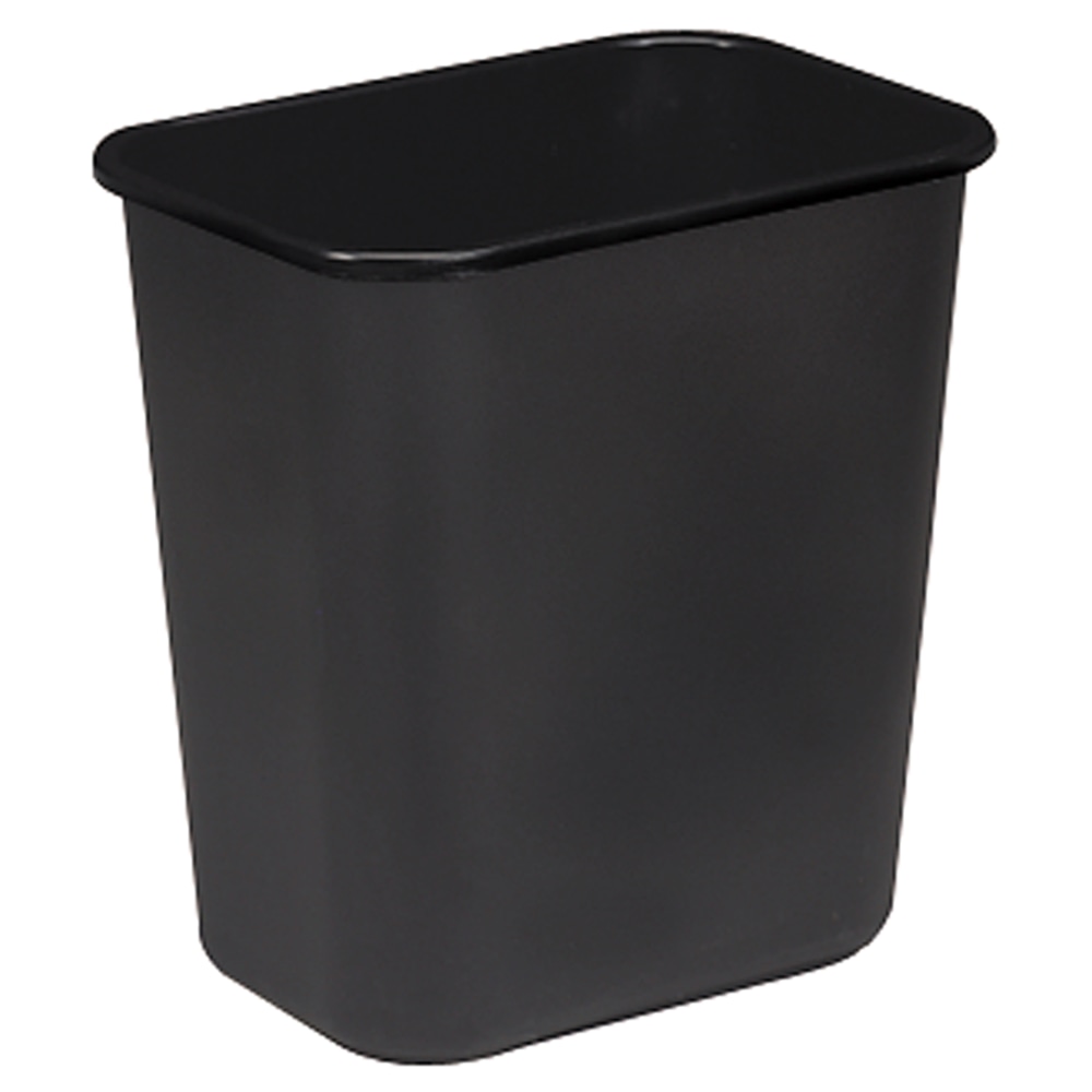 Sparco Rectangular Wastebasket, 7 Gallons, 15in x 14 1/2in, Black MPN:02160