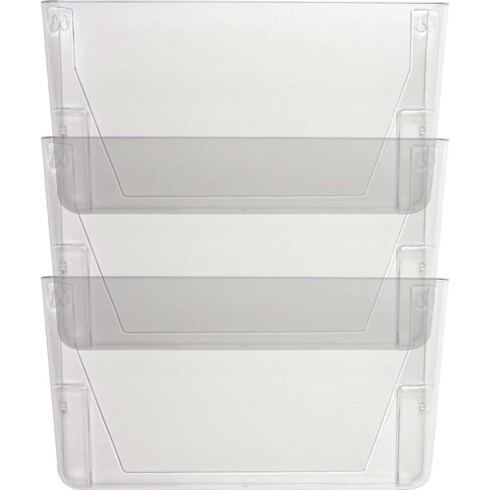 Sparco Stak-A-File Vertical Filing Systems - 14.5in Height x 13.1in Width x 4.3in Depth - Wall Mountable - Clear - 3 / Pack (Min Order Qty 3) MPN:60001