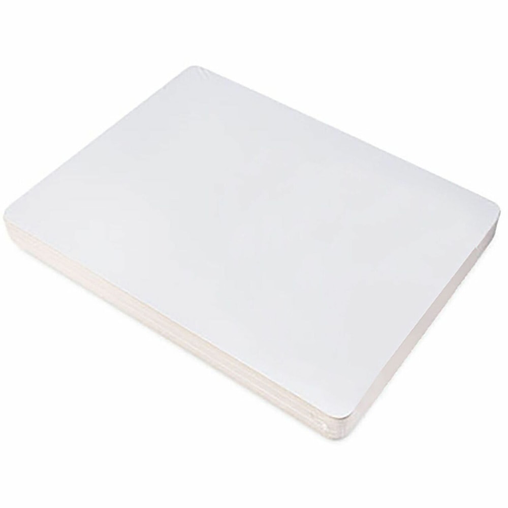 Lorell Double-Sided Dry-Erase Lap Boards - White Hardboard, Melamine Surface - Lap - Wipeable - 6 / Pack MPN:43910