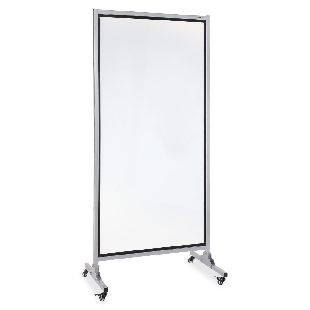 Lorell 2-Sided Magnetic Dry-Erase Whiteboard Easel, 82 1/2in x 37 1/2in, Metal Frame With Black Finish MPN:55630