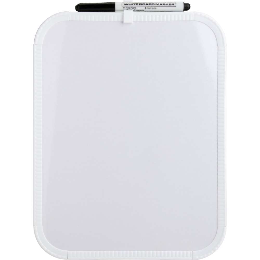 Sparco Mini Melamine Dry-Erase Whiteboard, 11in x 8 1/2in, White Finish Frame MPN:75620