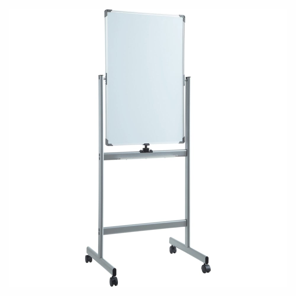 Lorell Magnetic Dry-Erase Whiteboard Easel, 24in x 36in, Aluminum Frame With Silver Finish MPN:LLR52567