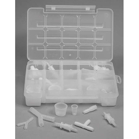 Tubing Connector Kit, Translucent, PK72 MPN:F19625-0000