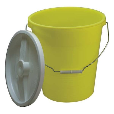 StoragePail, 10.5inOD, Yellow, 12.75inH MPN:F16772-0000