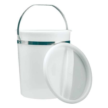 Storage Pail, 8 in OD, White, 10 in H MPN:F16775-0000