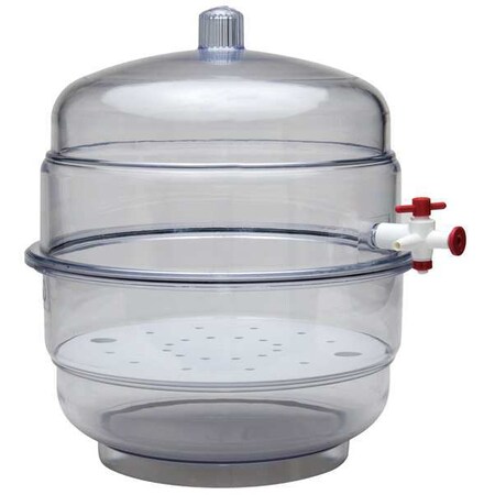 Desiccator, Vacuum, Clear, Space Saver MPN:F42012-0000