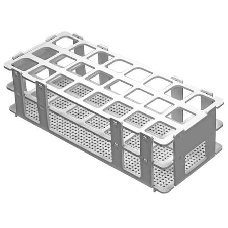 Test Tube Rack, No-Wire, 25mm, White MPN:F18745-0003