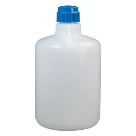Carboy, 20 L Capacity - mL, 5 gal Capacity - oz, Screw On Closure, polypropylene, White, 21 in H MPN:F10794-0050