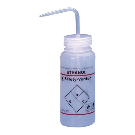 Wash Bottle, Std, 16 oz, Ethanol, White, PK3 MPN:F11642-0639