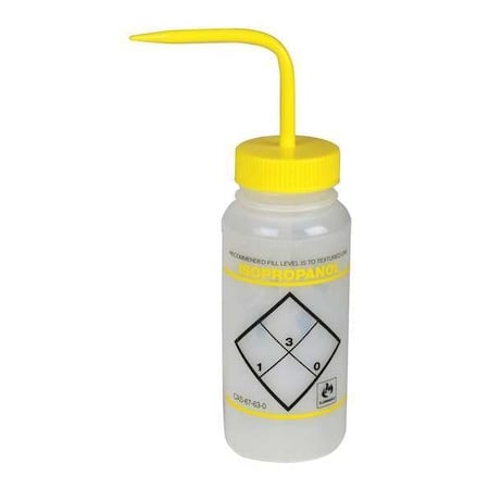 Wash Bottle, Std, 16 oz, Isopropanol, Yw, PK6 MPN:F11646-0624