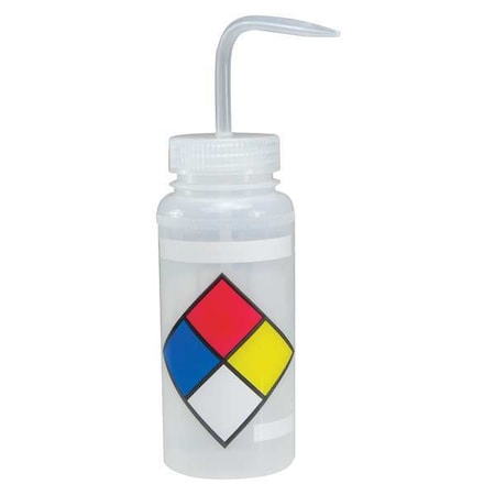 Wash Bottle, Std Spout, 500ml, Write-On, PK4, Mouth: Wide MPN:F11716-0009