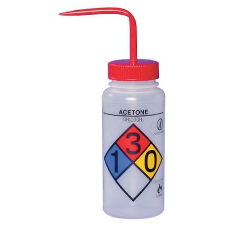 Wash Bottle, 500 mL, 53 mm Dia, PK4 MPN:F11816-0001