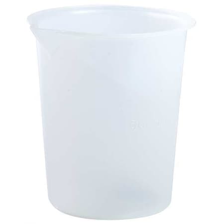 Beaker, Polypropylene, Low Form, 600 mL / 20.28 fl oz Capacity, Not Rated Not Applicable, 4 PK MPN:F26215-0000