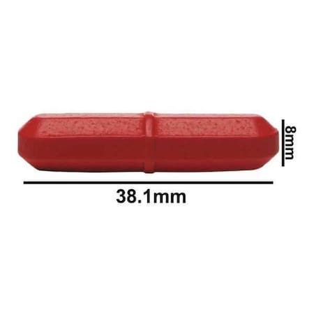 STIR BAR, PTFE, OCTAGON, RED, 1-1/2X5/16 MPN:F37109-0019