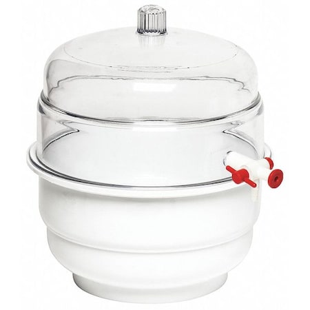 Space Saver Vacuum Desiccator, 10-3/4 Dia MPN:F42025-0000