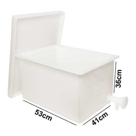 Tank with Lid and Faucet, 14 in H, HDPE MPN:H34096-0000
