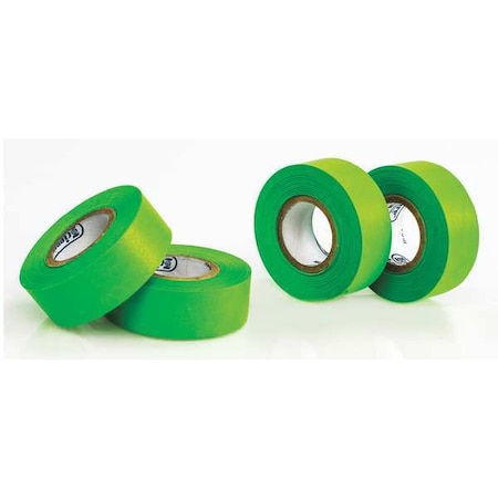 Masking Tape, 3/4 in W x 15 yd L, 6.3 mil Thick, Green, Rubber Adhesive, 4 PK MPN:F13482-0075
