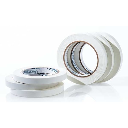 Masking Tape, 1/2 in W x 40 yd L, 6.3 mil Thick, White, Rubber Adhesive, 6 PK MPN:F13483-0050