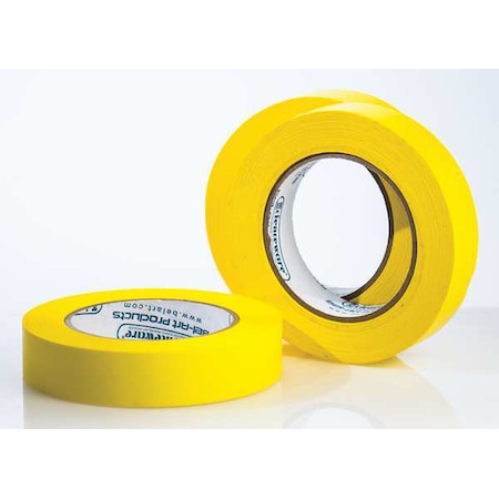Masking Tape, 1 in W x 40 yd L, 6.3 mil Thick, Yellow, Rubber Adhesive, 3 PK MPN:F13485-0100