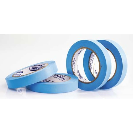 Masking Tape, 3/4 in W x 40 yd L, 6.3 mil Thick, Blue, Rubber Adhesive, 4 PK MPN:F13487-0075