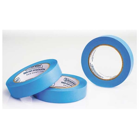 Label Tape, 1 in W x 40 yd. L, 6.30 mil Thick, Blue, Rubber Adhesive, 3 PK MPN:F13487-0100
