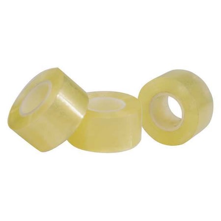 Masking Tape, 1 in W x 36 yd L, 2 mil Thick, Transparent, Acrylic Adhesive, 3 PK MPN:F13491-0100