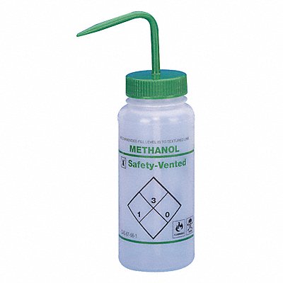 Wash Bottle Std 16 oz Methanol Grn PK3 MPN:F11642-0623