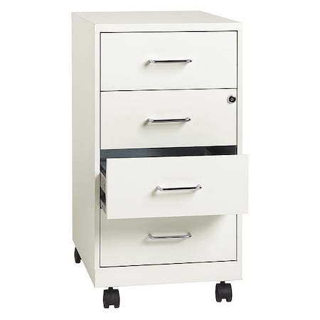 4 Drawer Vertical File Cabinet, Pearl White, Letter MPN:19537