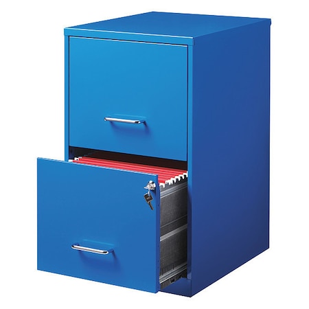 2 Drawer Vertical File Cabinet, Classic Blue, Letter MPN:20880