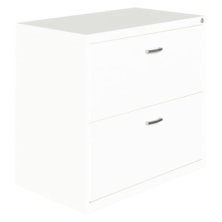 2 Drawer Lateral File Cabinet, White, Letter MPN:24079