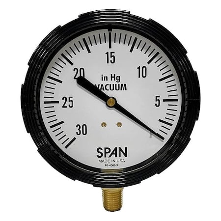 Industrial Pressure Gauge, 1/4 in NPT, Bottom Location MPN:LFS310-30