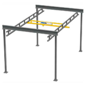 1 Ton Spanco Bridge Crane 20' Bridge L 43' Runway Length 12' Height 6 Col. TR2043700-SH31220
