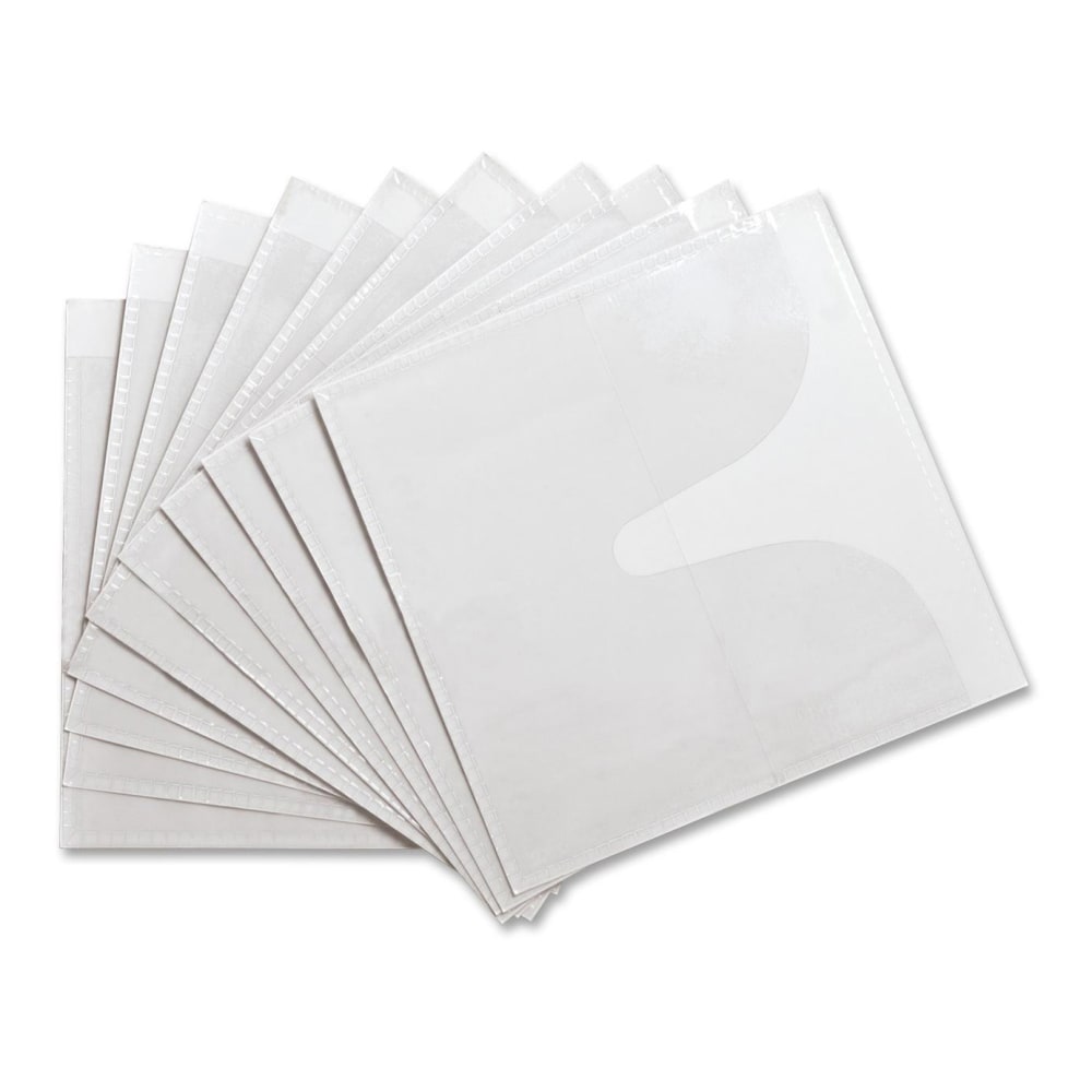 Compucessory Self-Adhesive Poly CD/DVD Holders - 1 x CD/DVD Capacity - White - Polypropylene - 50 / Pack (Min Order Qty 4) MPN:26555