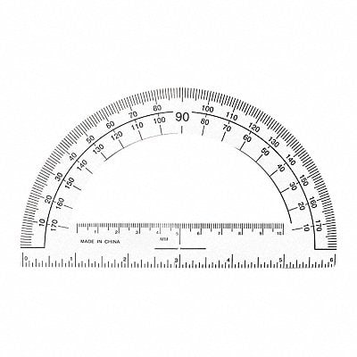 Professional Protractor Plastic Clear MPN:SPR01490