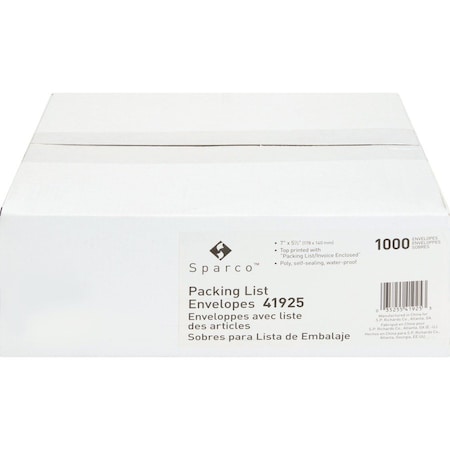 Pre-Labeled Packing Slip Envelope, PK1000 MPN:SPR41925