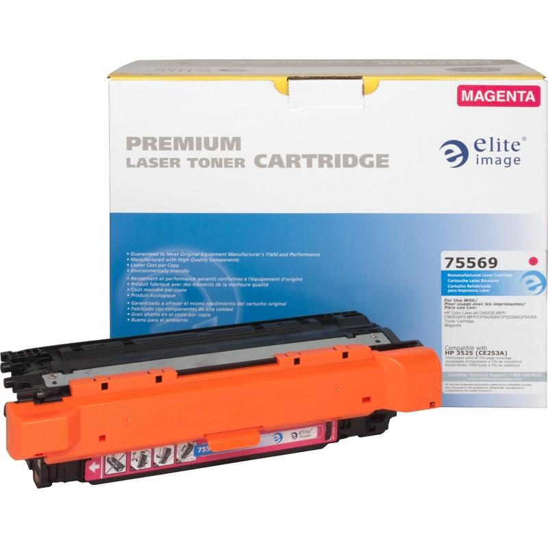 Elite Image Remanufactured Magenta Toner Cartridge Replacement For HP 504A, CE253A MPN:75569