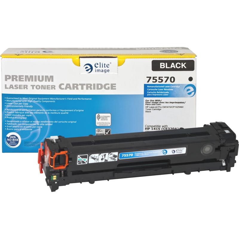 Elite Image Remanufactured Black Toner Cartridge Replacement For HP 128A, CE320A MPN:75570