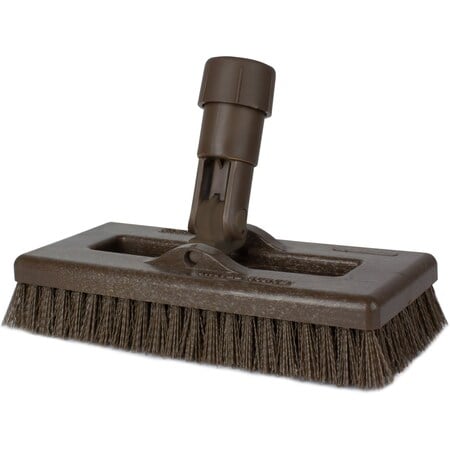 3.5 in W Swivel Scrub Brush, Brown, Polypropylene MPN:3638831EC01