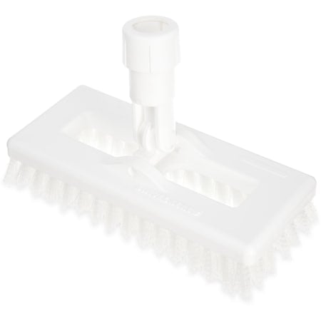 3.5 in W Swivel Scrub Brush, White, Polypropylene MPN:3638831EC02