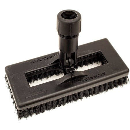 3.5 in W Swivel Scrub Brush, Black, Polypropylene MPN:3638831EC03