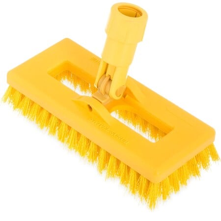 3.5 in W Swivel Scrub Brush, Yellow, Polypropylene MPN:3638831EC04