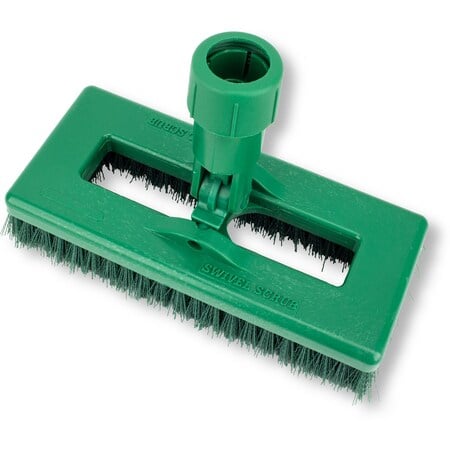 3.5 in W Swivel Scrub Brush, Green, Polypropylene MPN:3638831EC09