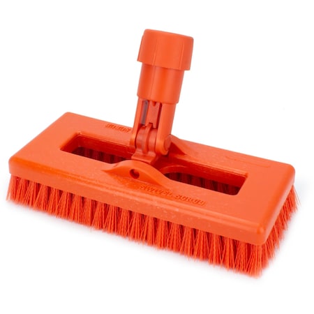 3.5 in W Swivel Scrub Brush, Orange, Polypropylene MPN:3638831EC24