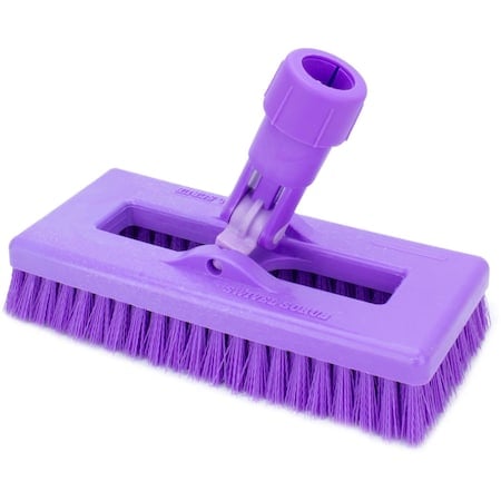 3.5 in W Swivel Scrub Brush, Purple, Polypropylene MPN:3638831EC68