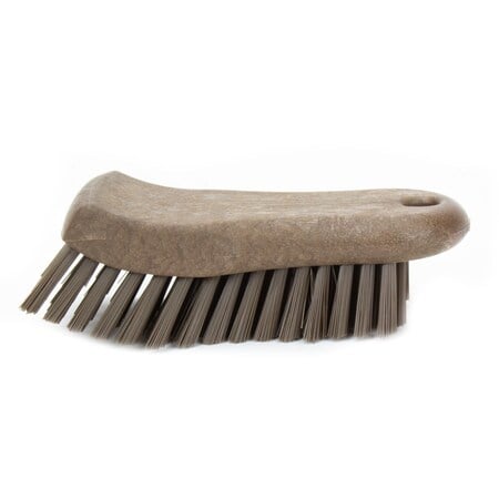 2.5 in W Hand Scrub Brush, Brown, Polypropylene MPN:40521EC01