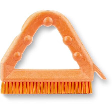 7 in W Tile and Grout Brush, Orange, Polypropylene MPN:41323EC24