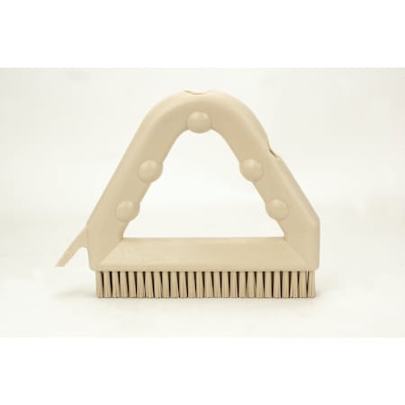 7 in W Tile and Grout Brush, Tan, Polypropylene MPN:41323EC25