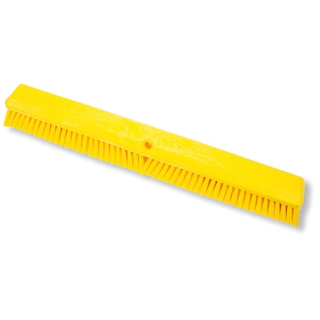 24 in Sweep Face Floor Broom, Soft/Stiff Combination, Synthetic, Yellow MPN:41891EC04